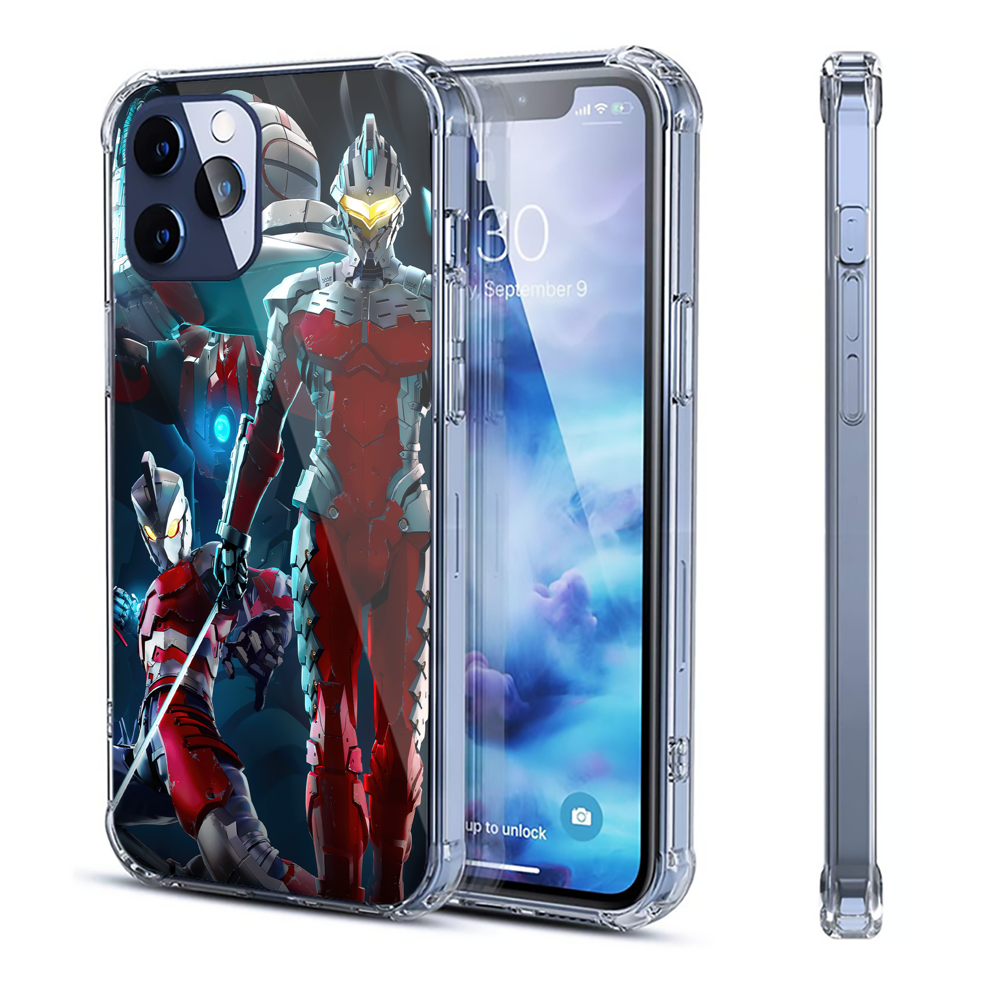 （画像用） ウルトラマン Ultraman 【iPhone 12シリーズ対応】透明スマホケース（クリアソフトケース）